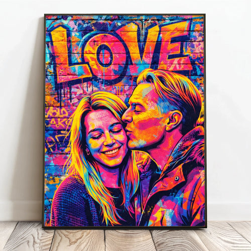 Personlig streetart-poster LOVE med customized design, 40x60 cm – Motiv 2