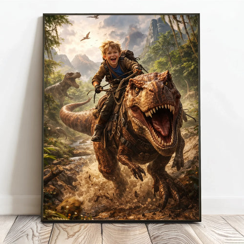 Personligt dinosaurieposter Den glömda världen med fantasy-effekt, 40x60 cm – Motiv 2